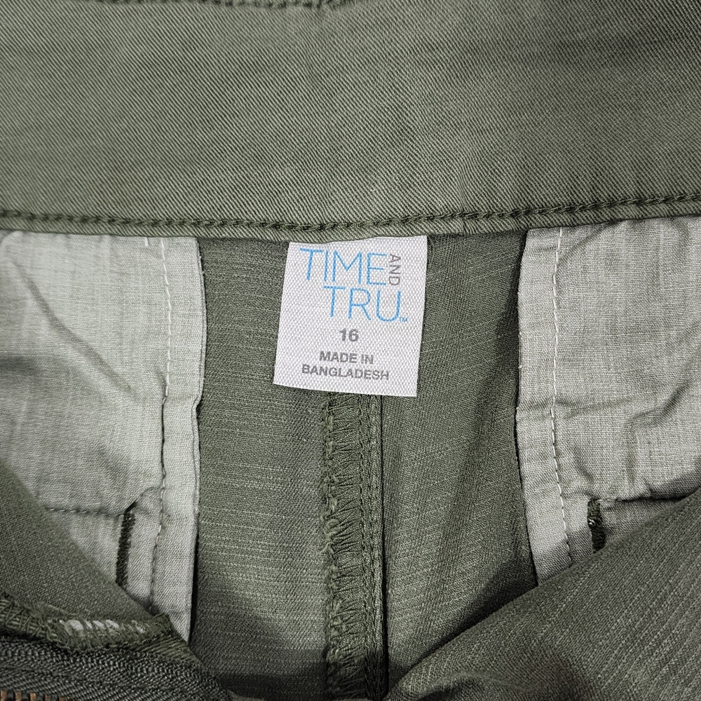NWT Time And Tru Women's Utility Skort Size 16 Green - Picture 8 of 12